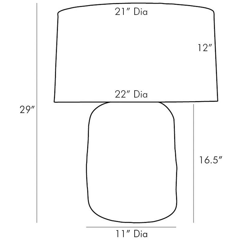 Image 6 Arteriors Home Frio 29" Modern White Etched Glass Table Lamp more views