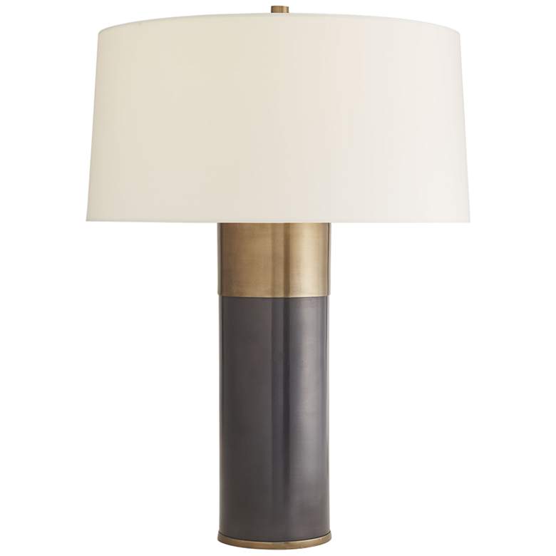 Image 2 Arteriors Home Fulton 29 inch Bronze and Brass Column Table Lamp