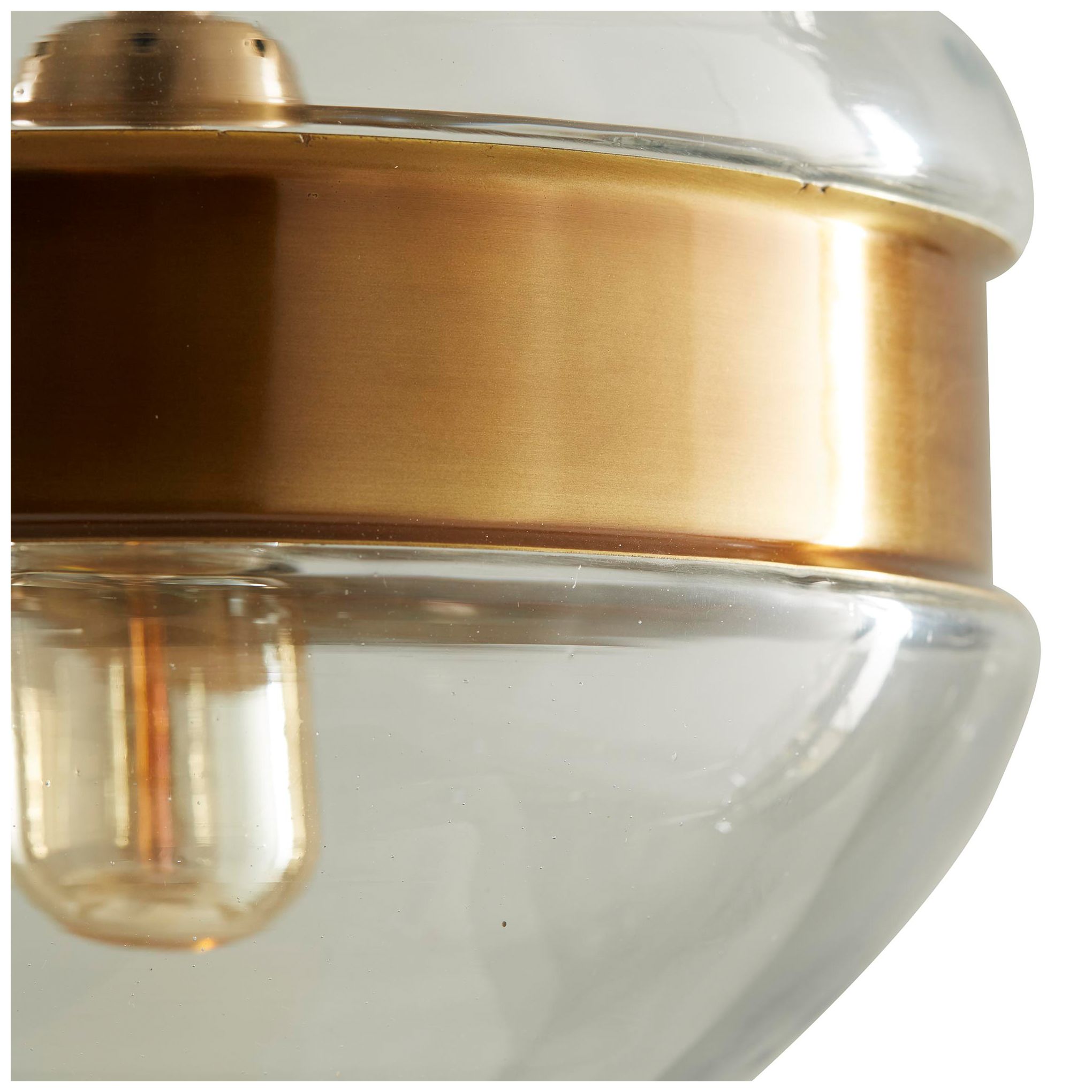 Image 6 Arteriors Home Garrison 9 1/2"W Brass and Glass Mini Pendant more views