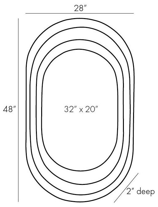Image 5 Arteriors Home Georgina Dark Antique 28" x 48" Wall Mirror more views