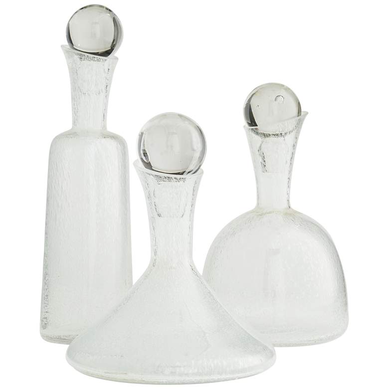 Image 1 Arteriors Home Gillmore Clear Glass Decanters Set of 3