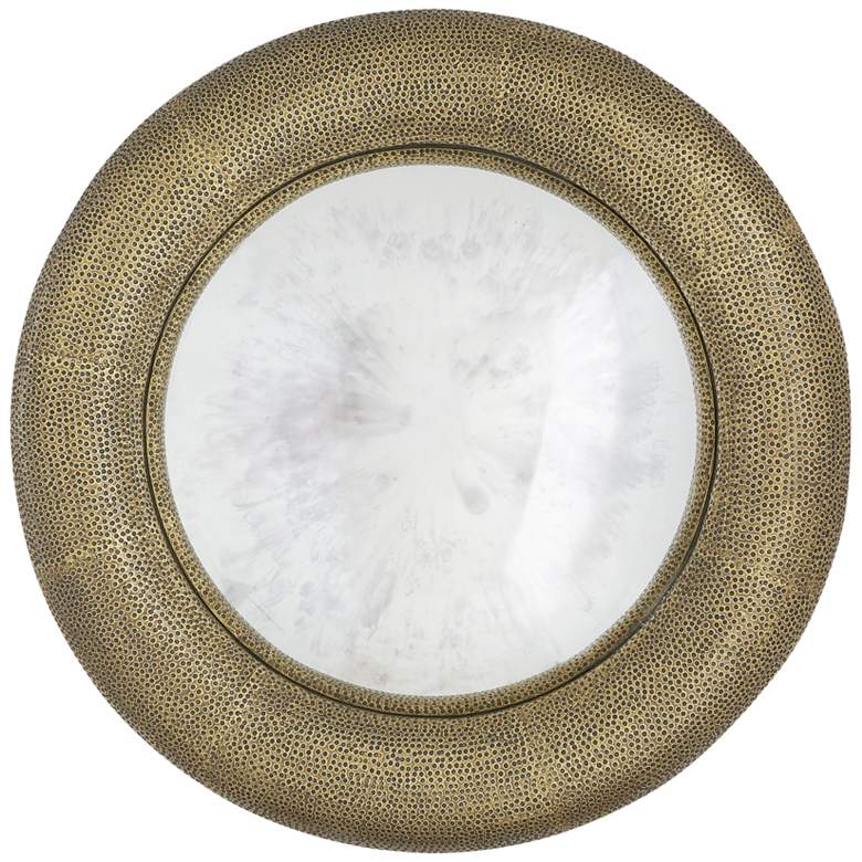 Image 1 Arteriors Home Giselle Antique Brass 30 inch Round Wall Mirror