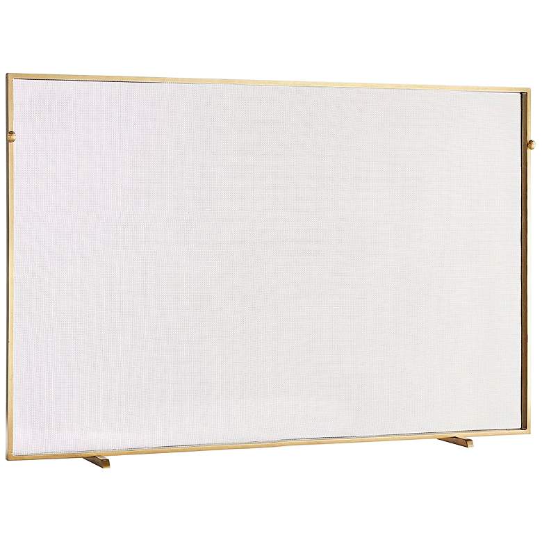 Image 1 Arteriors Home Gita Antique Brass 34" High Fireplace Screen