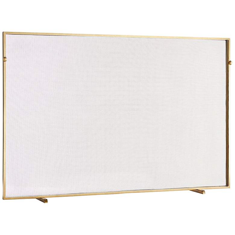 Image 1 Arteriors Home Gita Antique Brass 34 inch High Fireplace Screen