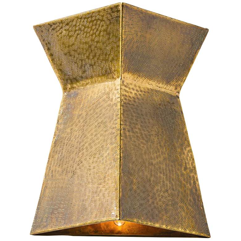 Image 1 Arteriors Home Grant 12 inch High Vintage Brass Wall Sconce