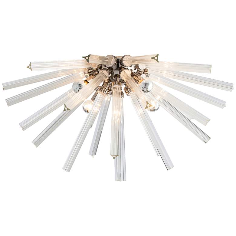 Image 1 Arteriors Home Hanley 30" Wide Nickel Ceiling Light
