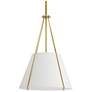 Arteriors Home Heloise 18 1/2" Wide Antique Brass White Linen Pendant