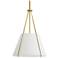Arteriors Home Heloise 18 1/2" Wide Antique Brass White Linen Pendant