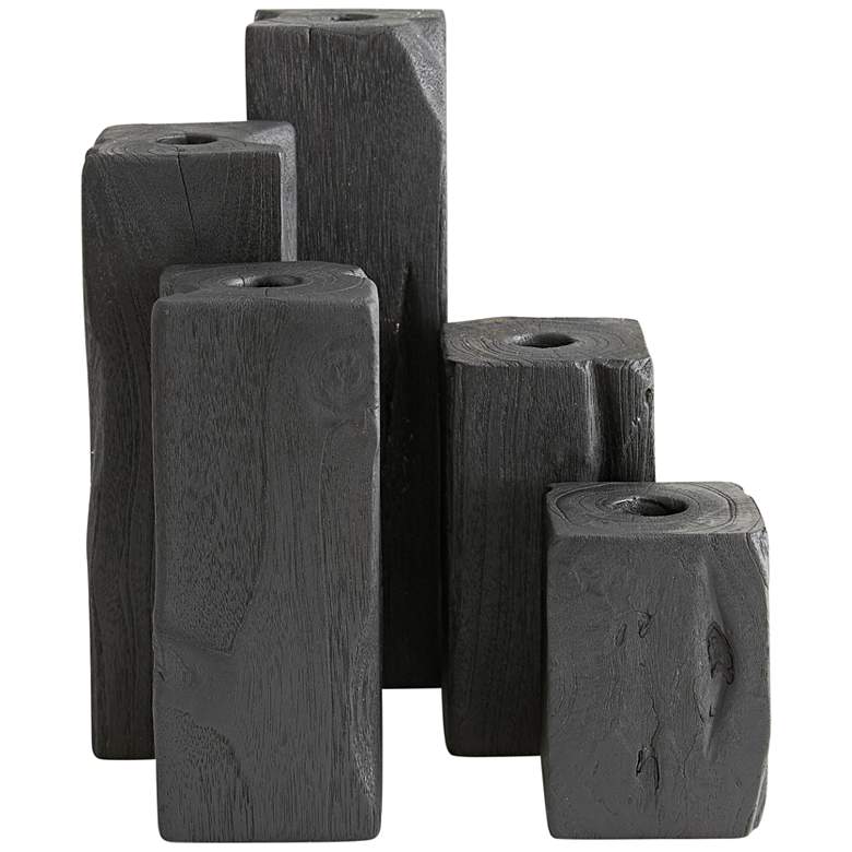 Arteriors Home Henlee Ebony Taper Candle Holders Set of 5 more views