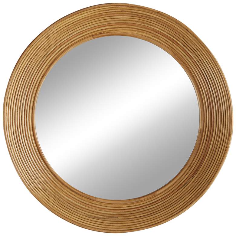 Image 1 Arteriors Home Hilldale Natural 30 inch Round Wall Mirror