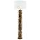 Arteriors Home Horatio 71 1/2" Modern Palm Gray Rattan Floor Lamp