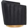 4_Arteriors Home Huxley 77" Wide Black Noir Faux Leather Modern Sofa more views