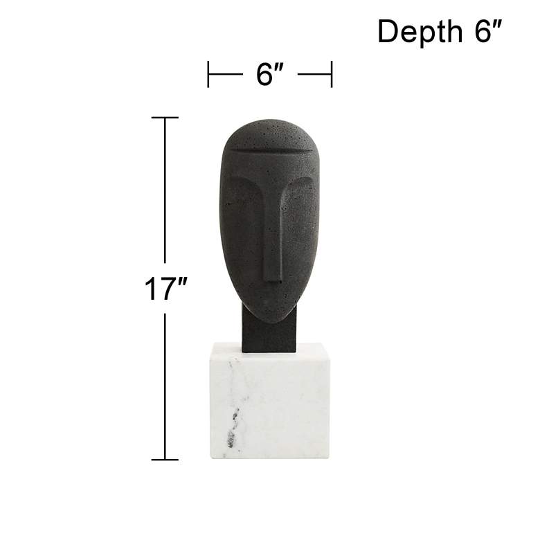 Image 5 Arteriors Home Isa 17" High Black and White Sculpture more views
