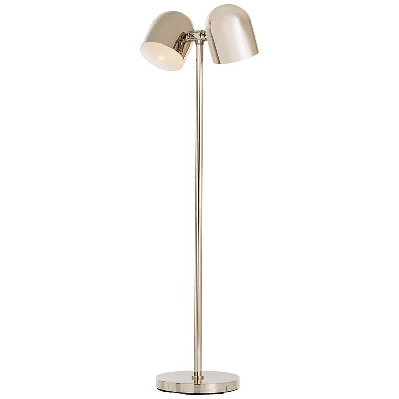 Image 1 Arteriors Home Jacoby 2-Light Polished Nickel Floor Lamp