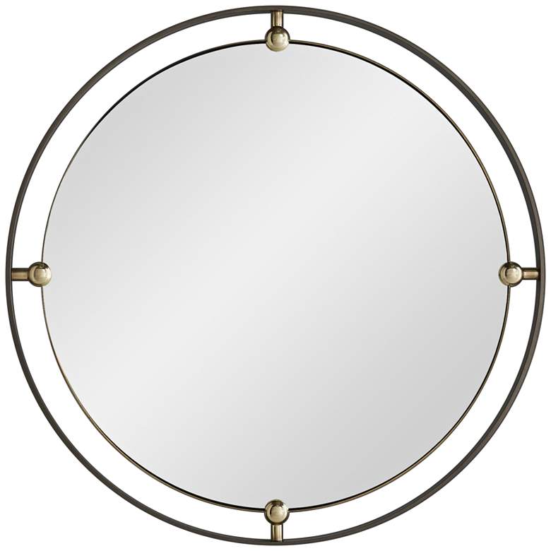 Image 1 Arteriors Home Janey Natural Iron 30 inch Round Wall Mirror