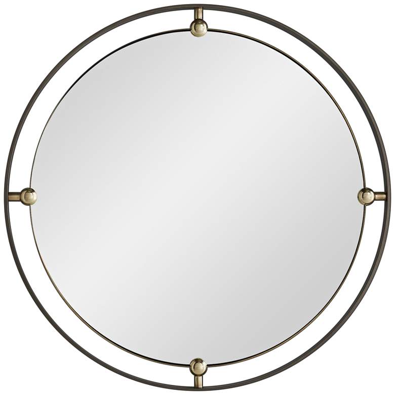 Image 1 Arteriors Home Janey Natural Iron 30" Round Wall Mirror