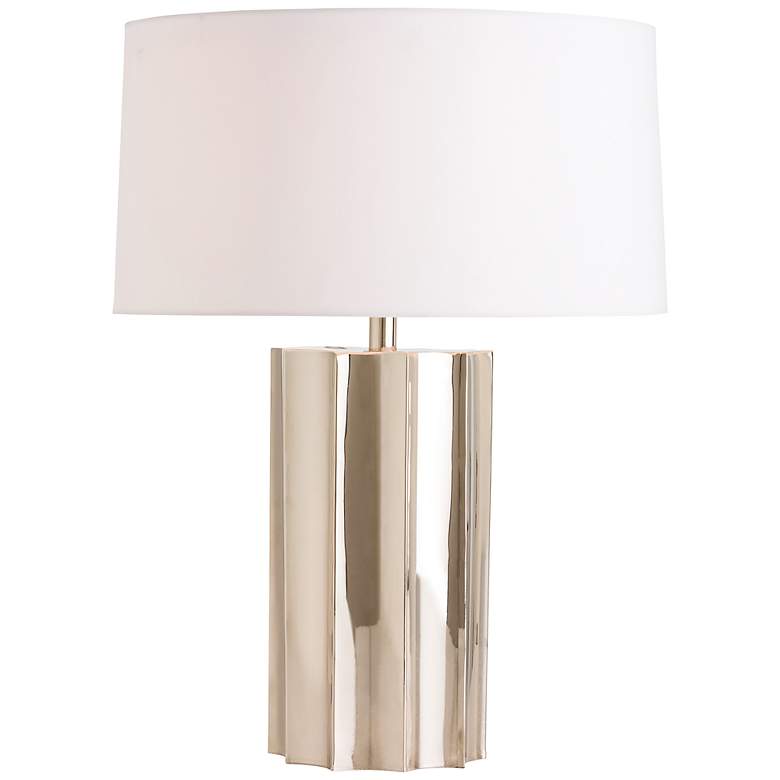 Image 1 Arteriors Home Jensen Origami Polished Nickel Table Lamp