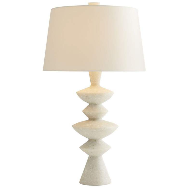 Image 1 Arteriors Home Jillian 32" White Glass Stone Modern Table Lamp