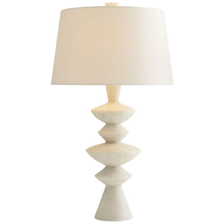 Image 1 Arteriors Home Jillian 32 inch White Glass Stone Modern Table Lamp