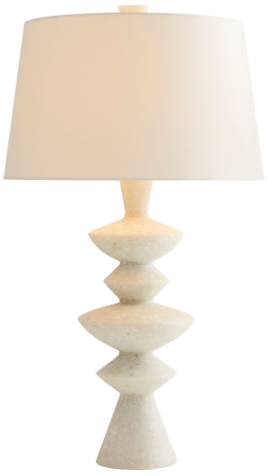 Image 2 Arteriors Home Jillian 32" White Glass Stone Modern Table Lamp more views