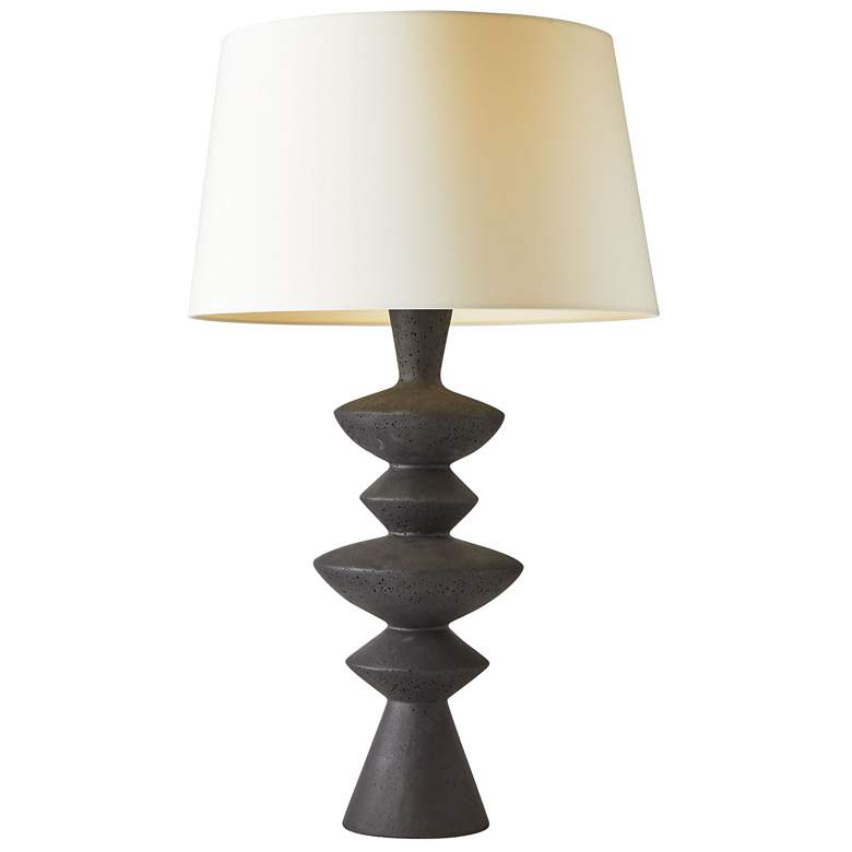 Image 1 Arteriors Home Jillian Charcoal Lava Stone Table Lamp