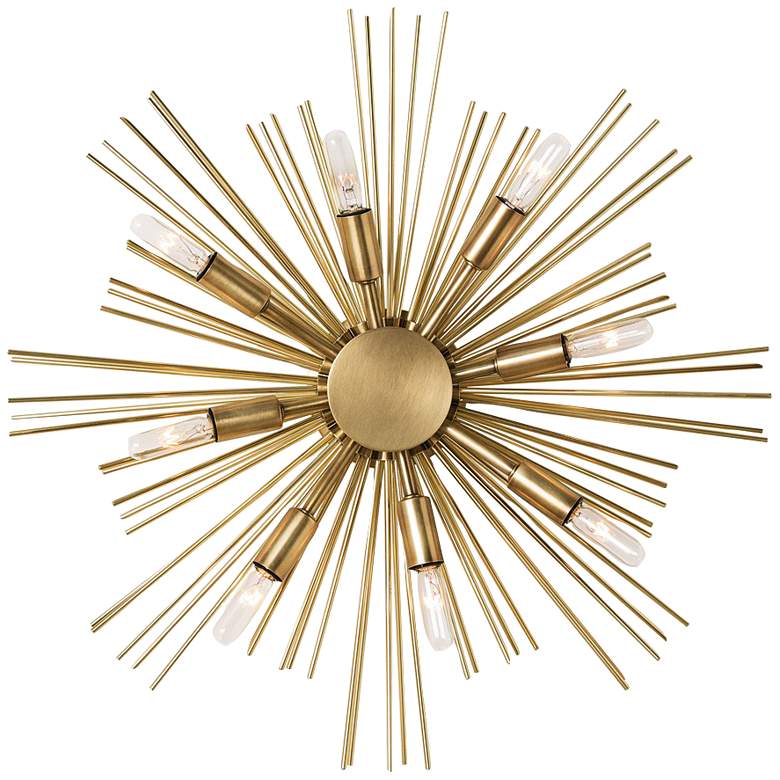 Image 1 Arteriors Home Jiten 20" High Antique Brass Wall Sconce