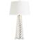 Arteriors Home Joni Tapered Silver Glass Table Lamp