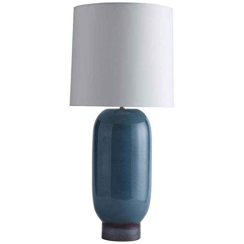 Image 1 Arteriors Home Kassy Teal Reactive Glaze Table Lamp