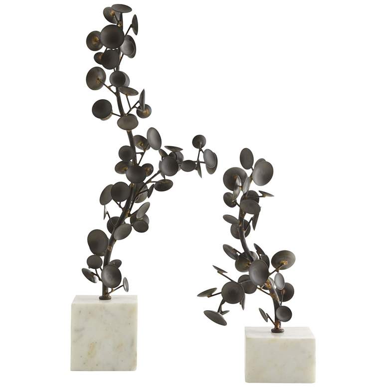 Image 1 Arteriors Home Labrynth Bronze Vines 2-Piece Sculpture Set