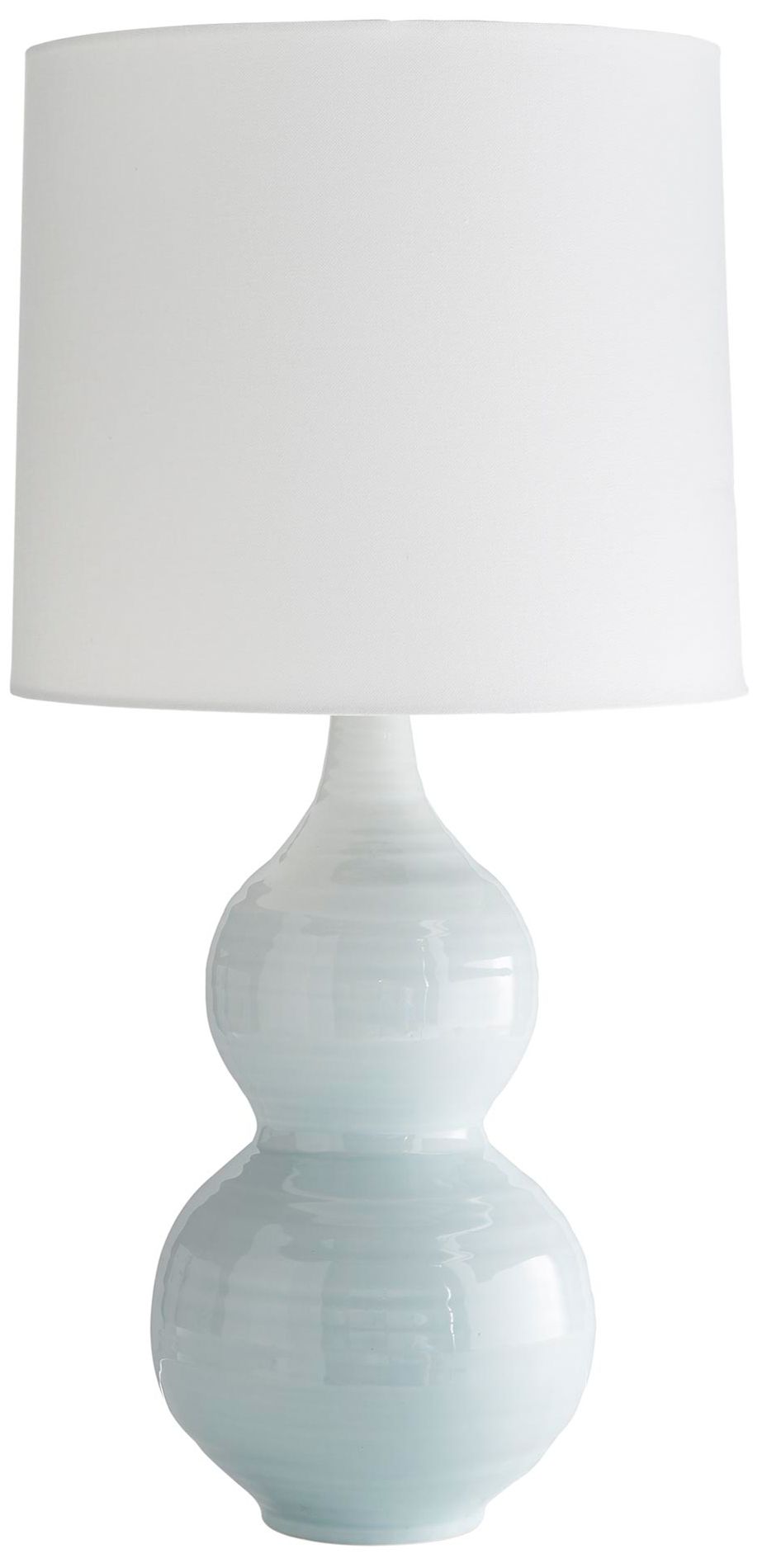 Image 4 Arteriors Home Lacey 33" Gourd Ceramic Glaze Ice Blue Table Lamp more views
