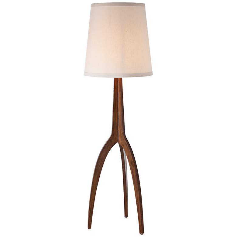 Image 1 Arteriors Home Linden 71 inch Modern Tripod Wood Floor Lamp