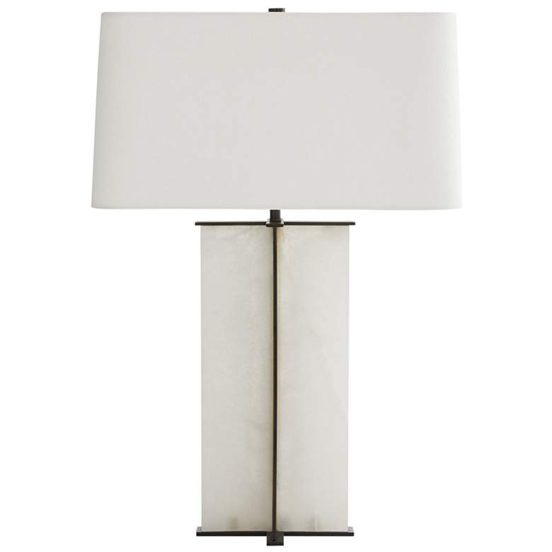 Image 1 Arteriors Home Lyon 30 inch Bronze and White Alabaster Modern Table Lamp