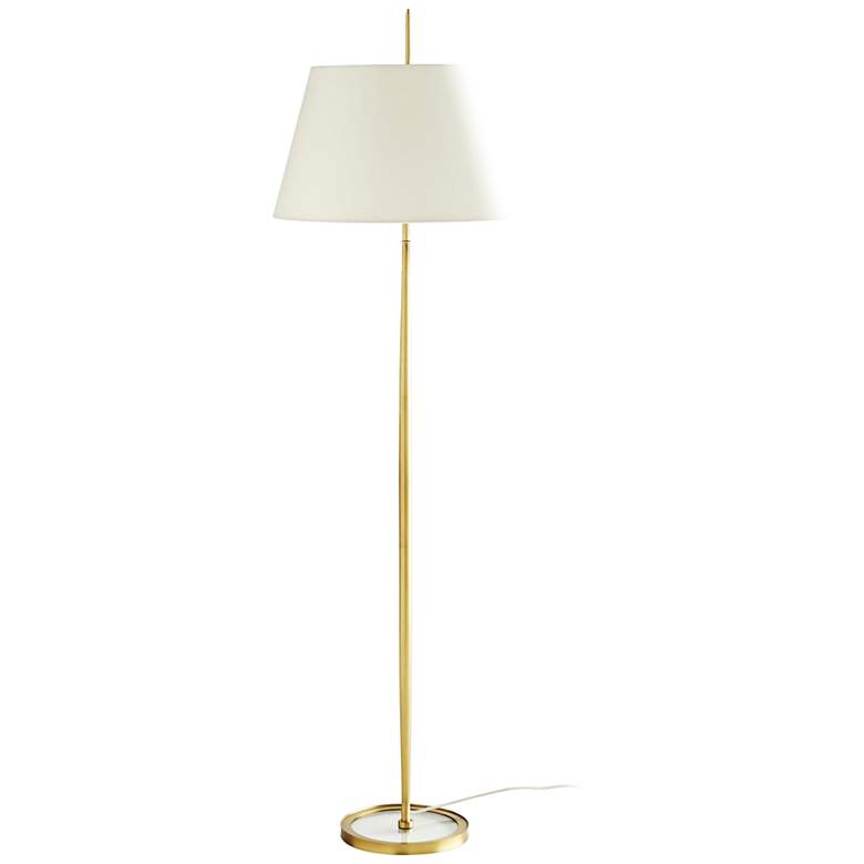 Image 1 Arteriors Home Malin Antique Brass Steel Floor Lamp