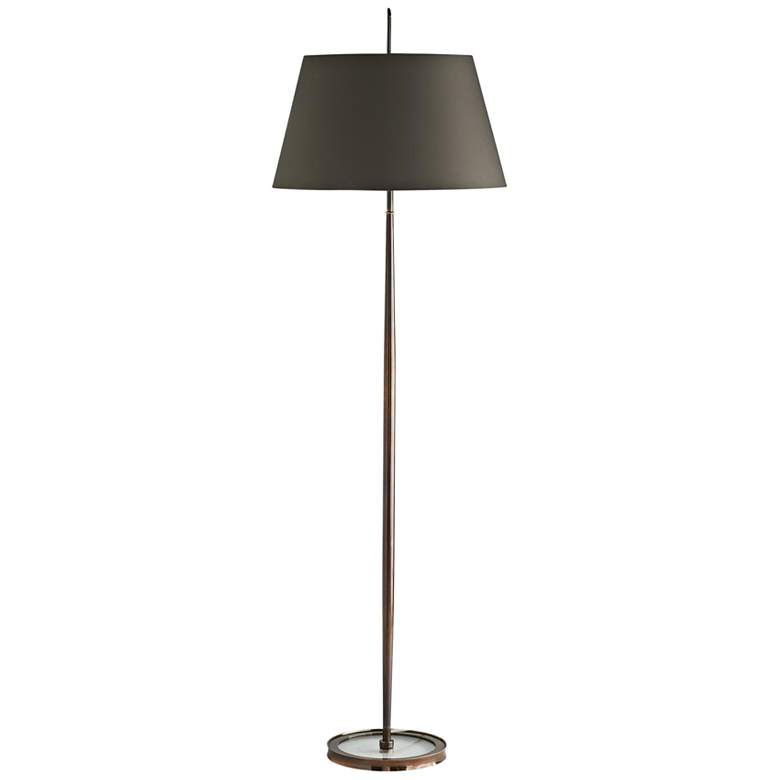 Image 1 Arteriors Home Malin Heritage Brass Metal Stem Floor Lamp