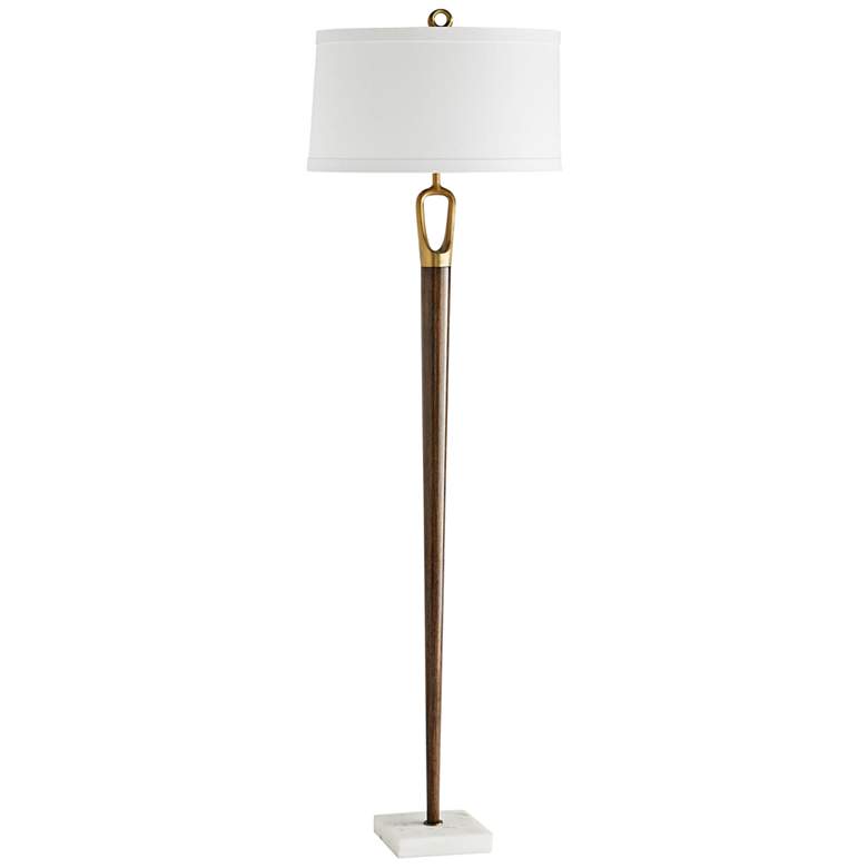 Image 1 Arteriors Home Manor Antique Brass and Wood Floor Lamp