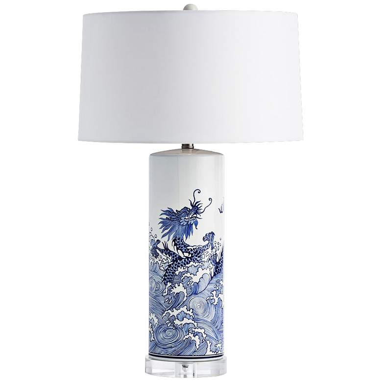 Image 1 Arteriors Home Midori Blue Dragon Porcelain Table Lamp