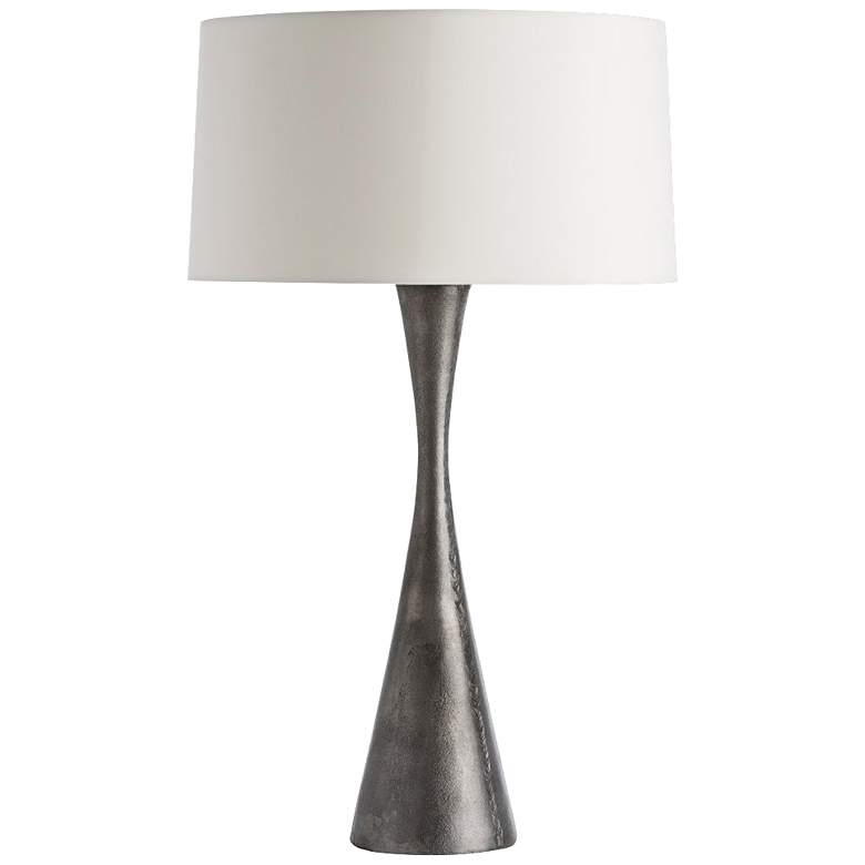 Image 1 Arteriors Home Narsi 30 1/2" Antiqued Aluminum Modern Table Lamp