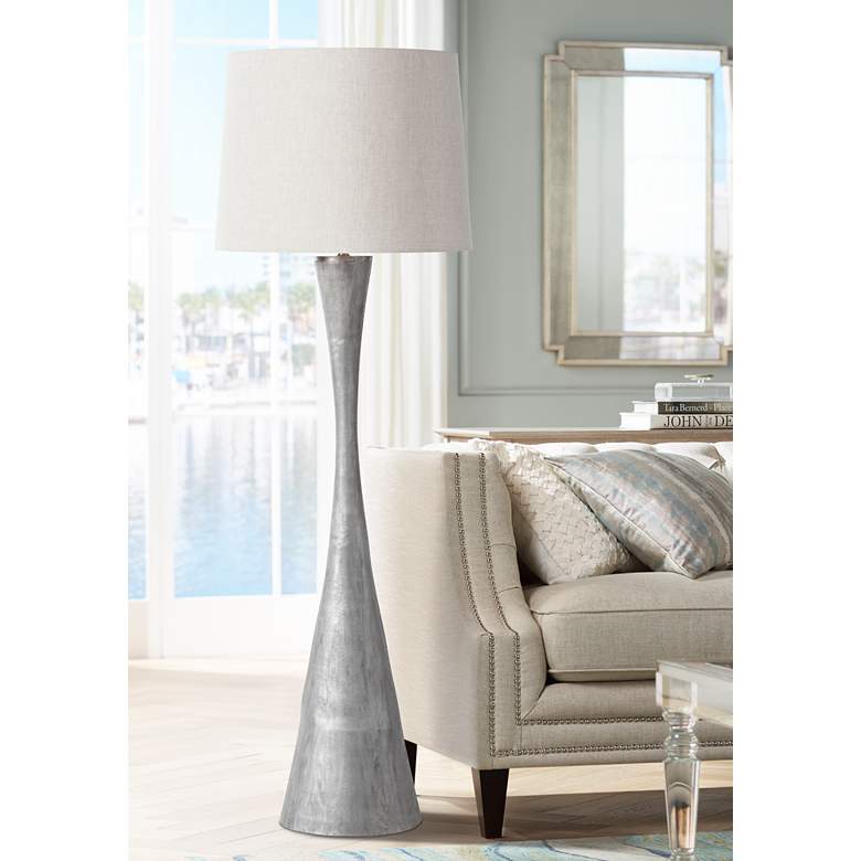 Image 1 Arteriors Home Narsi Modern Hourglass Aluminum Floor Lamp