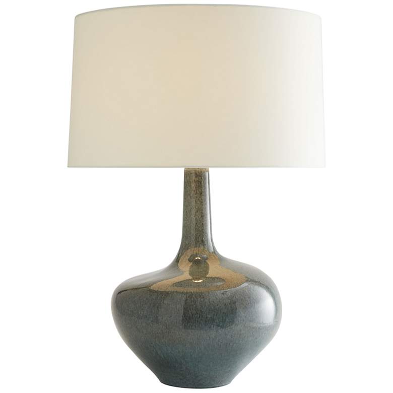 Image 2 Arteriors Home Nash 26 1/2 inch Blue Tidal Modern Ceramic Table Lamp