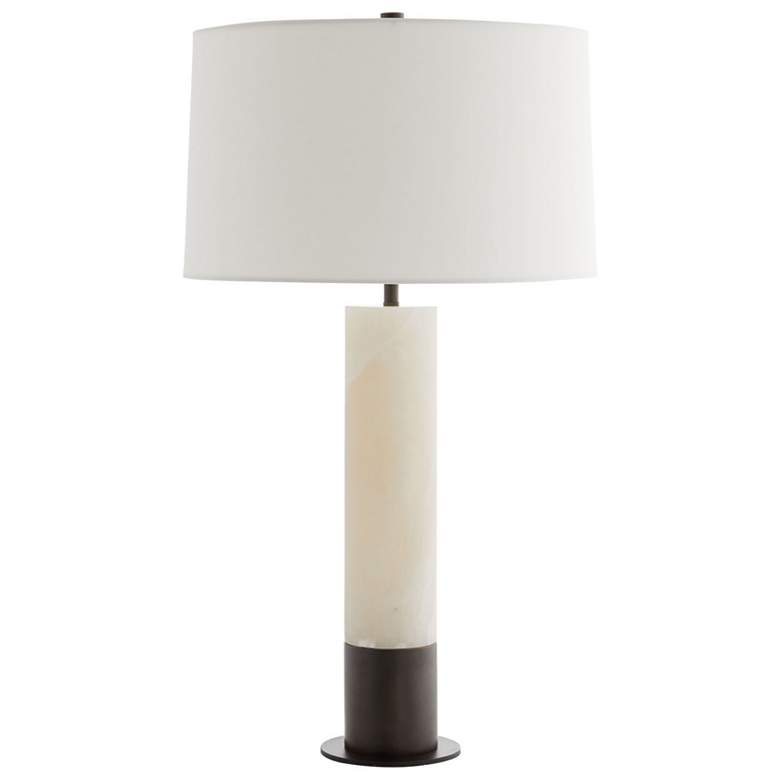 Image 1 Arteriors Home Nashik 31" Bronze and White Alabaster Modern Table Lamp