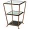 Arteriors Home Nick Iron/Glass Tri-Level Mirror Side Table