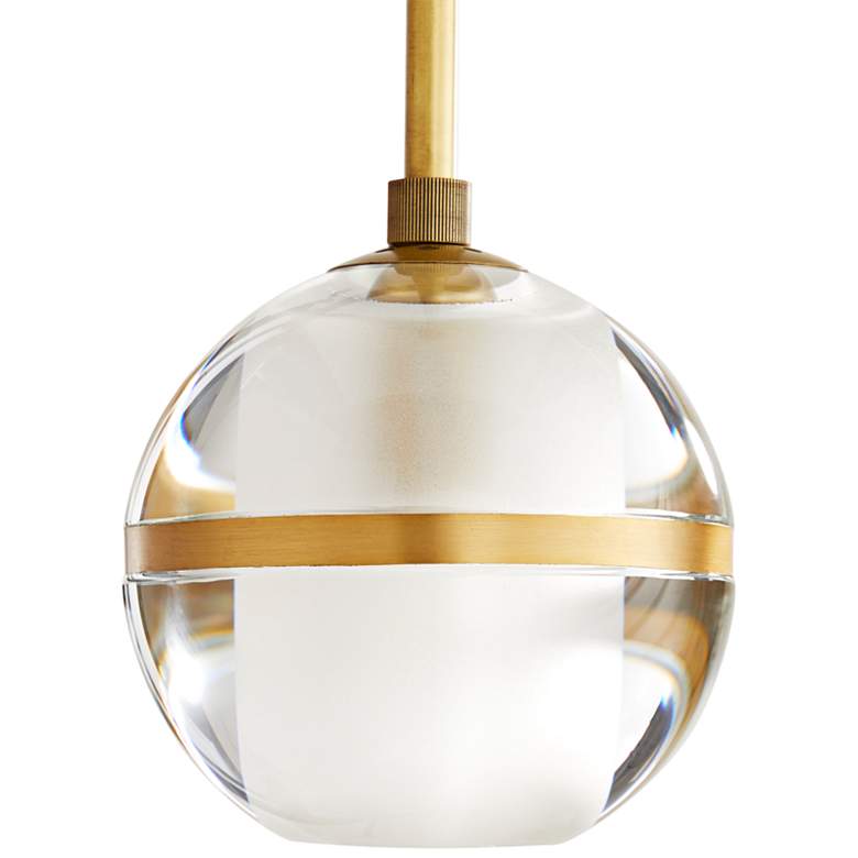 Image 2 Arteriors Home Noble 6 inchW Clear Crystal Globe Mini Pendant