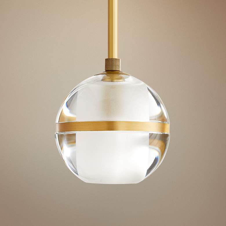 Image 1 Arteriors Home Noble 6"W Clear Crystal Globe Mini Pendant