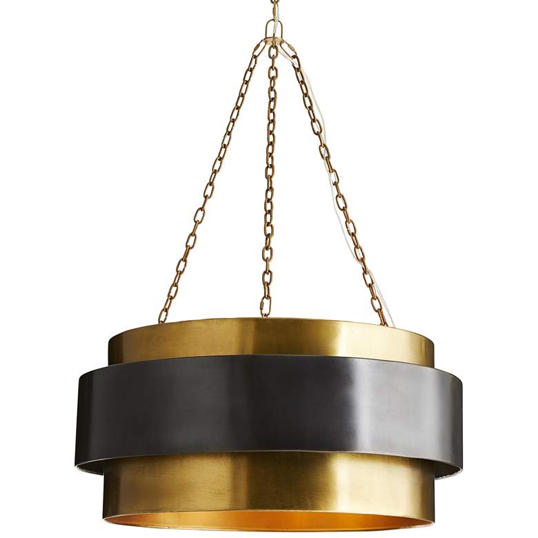 Image 2 Arteriors Home Nolan 30" Wide Vintage Brass Pendant Light