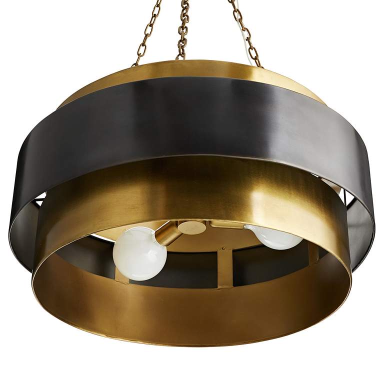 Image 3 Arteriors Home Nolan 30" Wide Vintage Brass Pendant Light more views