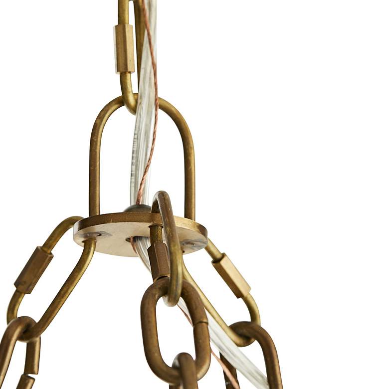 Image 4 Arteriors Home Nolan 30" Wide Vintage Brass Pendant Light more views
