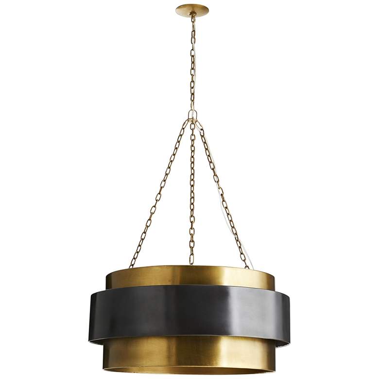 Image 7 Arteriors Home Nolan 30" Wide Vintage Brass Pendant Light more views