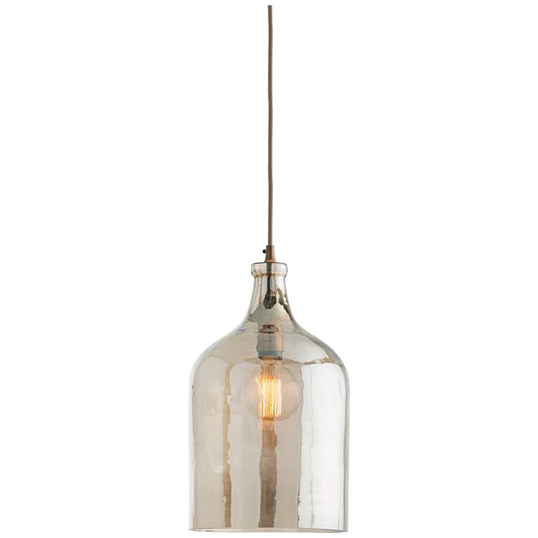 Image 2 Arteriors Home Noreen 10"W Smoke Luster Glass Mini Pendant