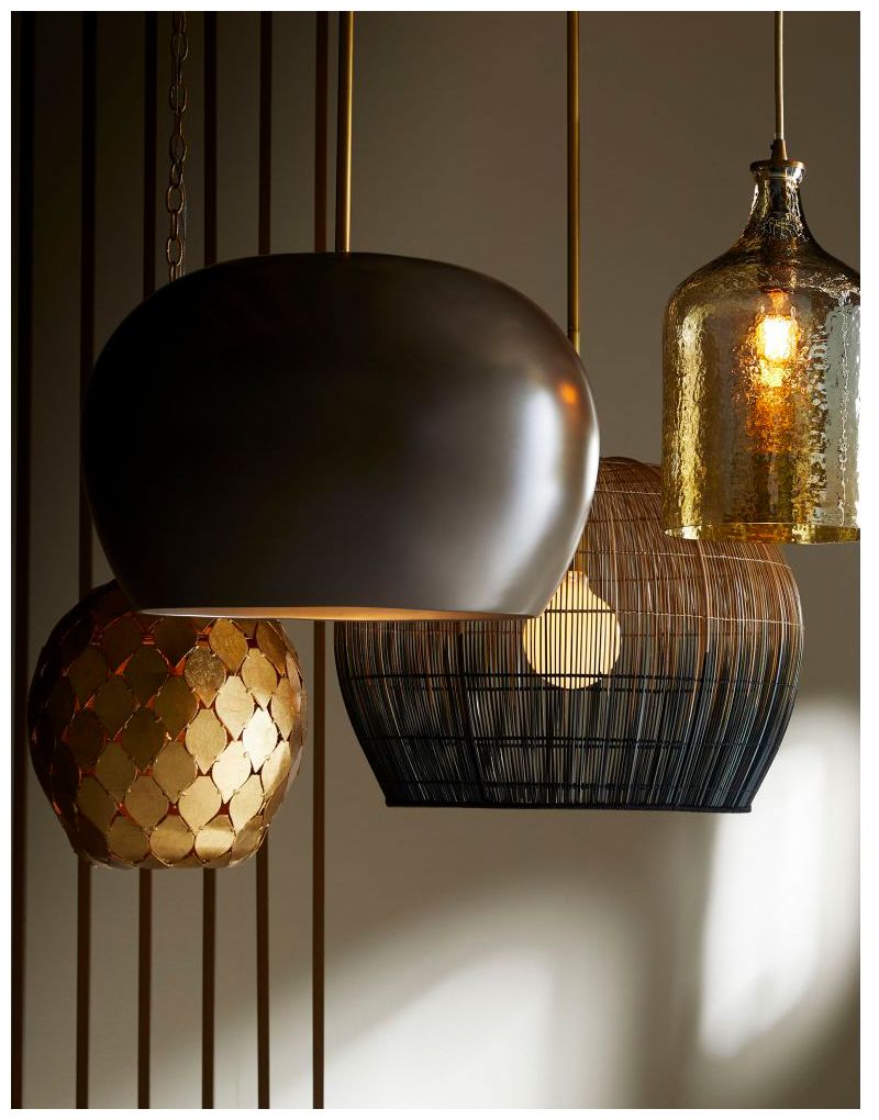 Arteriors Home Noreen 10"W Smoke Luster Glass Mini Pendant