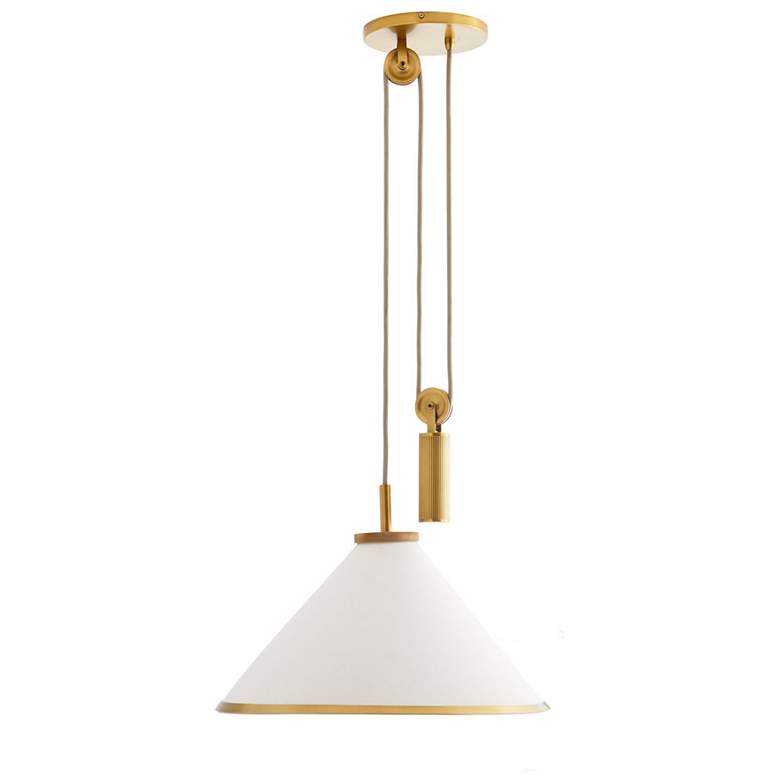 Image 1 Arteriors Home Norfolk 20 1/2"W Antique Brass Pendant Light